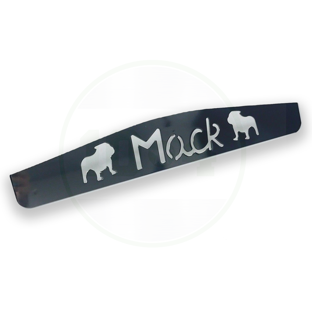 Chrome Mud Flap Weight Mack Logo